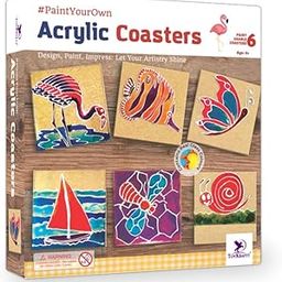TOYKRAFTT Paint Your Own Art Kits for Kids 8 to 12 Year Old, Gifts for Girls Boys, (Acrylic Coasters)-20