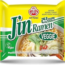 Ottogi Jin Ramen Korean Style Instant Noodles Veggie Flavor 110 grams, Pack of 1, The Product of Korea-image-57