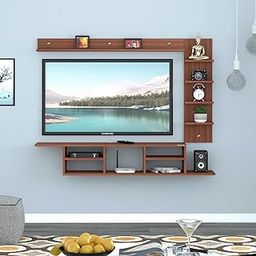 Henley Engineered Wood TV Entertainment Unit/TV Cabinet/Wall Mounted TV Unit (Walnut, D.I.Y) - Ideal for Upto 52"-image-6