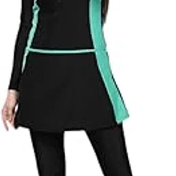 aarika Womens Sports Wear Black Colour Solid Nylon Swim Suit-picture-44