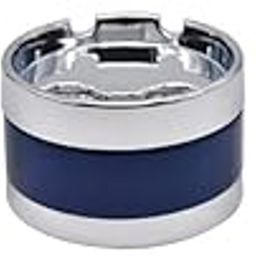 ServEzee Plastic and Stainless Steel Windproof Ashtray Rotating Lid Convenient Smokeless Ashtray For Cigarette, Cigar for Home and Office(pack of 3, Multicolor)-24