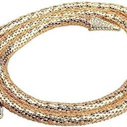 Gold -Plated Two Layered Adjustable Length Snake Design Necklace For Women & Girl-image-50