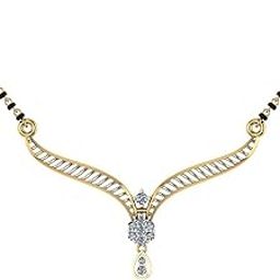 14k Two Colour Gold Diamond Mangalsutra for Women-image-54