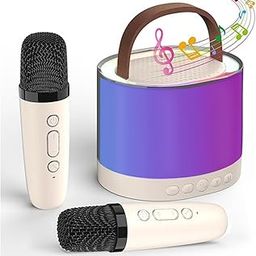 Wembley Karaoke Machine for Kids Adults with Wireless Dual Microphones Mini Portable Bluetooth Speaker & Dynamic Lights Birthday Gift Singing Toys for Girls Boys 4 5 6 7 8 9 10 Years (Random Colours)-7