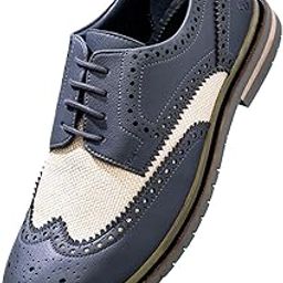 Jute Dress Oxfords for Men | Eco-Friendly Brogue Detailing with Cushioned Sole & Modern Heel | Classic Formal Shoes-image-49