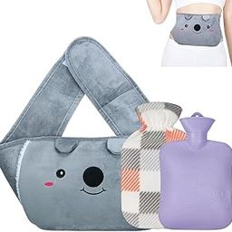 HANNEA® Hot Water Bag with Plush Cover and Waist Wrap Belt Refillable Hot Water Bag Anti-leakage PVC Hot Water Bag Period Pain Relief Hot Water Bag, Relieve Cramp Relief, Back Pain-image-28