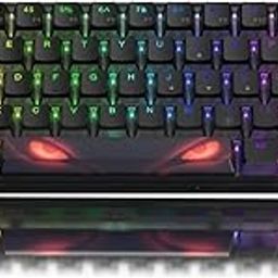60% Percent Keyboard - Womier WK61 Keyboard, Hot-Swappable Ultra-Compact RGB Gaming Keyboard w/Pudding Keycaps, Linear Red Switch, Pro Driver/Software Supported - Phantom Black-picture-21