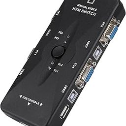 Generic VGA Monitor Hub, Button Switch Stable LED Indicator Computer Switch Box USB 2.0 for PC Keyboard'-18