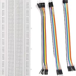 ApTechDeals Breadboard 840 point with jumper wires Set(10+10+10)-23