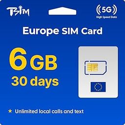 Europe Sim Card 30 Day 6GB Data | Unlimited Local Calls & SMS + 2000 Minutes India Call | 5G Network | Hotspot Tethering Allowed-11