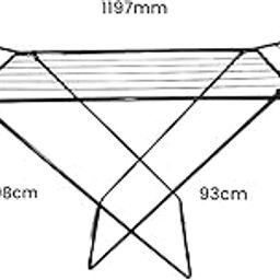 Nk Cloth Drying Stand - 3 Way Folding, Lightweight, 42 Feet Drying Length, 20 Drying Rails (Black)-24