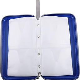CD Case 80- Slot DVD Organizer Storage Pouch Media Case Supply Hard DVD CD Wallet Holder Organizer for Car Travel Blue-image-38