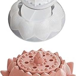 RKPM HOMES Storage Box Resin Mold I 3D Lotus Shape Silicone Epoxy Casting Mould with Lid I Concrete Molds for DIY Handmade Crafts Ornament Jewelry Ring Trinket Makeup Organizer Flower Pot Candle Jar-image-28