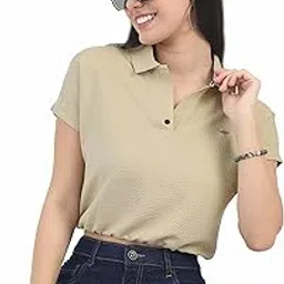 stellers Women's Mandarin Collar Crop Top | Feather Touch Feel | Warm| Regular Fit| Odour Resistant| Anti-Static| Wrinkle Free | Quick Dry | Stretchable | Lightweight | Sweat-Proof-picture-5