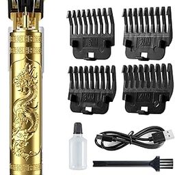 Trimmer Men Professional Cordless Hair Clipper Dragon Style, Rechargeable Trimmer For Beard, Hairs, Moustache & Face, Electric T Blade Zero Gapped Shaving Machine Men's Grooming Kit (Plastic)-56