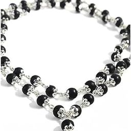 SARVAKSH Original Karungali Malai – 6mm Black Ebony Wood Mala with Silver Caps – Karungali Mala for Men & Women – Karungali Malai Original Silver Spiritual Rosary-image-15