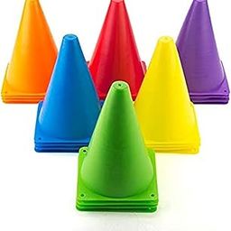 IWIN 9INCHCONES_PACK10 Plastic Sports Agility Cone Marker Set, 9 inch Pack of 10 (Multicolour)-image-98