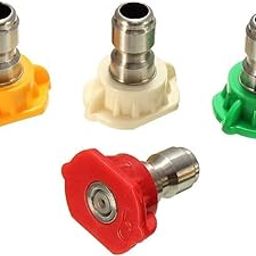VELVON Pressure Washer Spray Nozzle Tips - Multiple Degree, Quick Pressure Washer Nozzle, 1/4 inch, Pack of 4-image-4