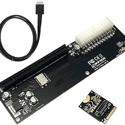 Ubervia Network Interface Cards - SFF8611 Data Cable PCIE 3 Card PCI Express M2 MKey to SFF8612 Host Adapter for GPD Win Max2 External Graphics Card SSD-21