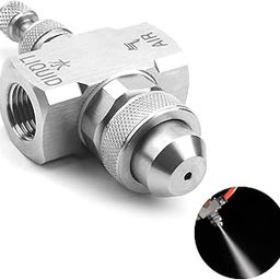 MroMax 1/4BSP Female Thread 30 Degree Round Spray Air Atomizing Mist Nozzle 304 Stainless Steel-image-47