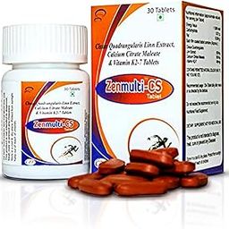 CureZen Zenmulti-CS Cissus Quadrangularis (Hadjod) Tablets|With Vitamin K2 and Calcium | Strong Bones and Joints |Quick Healing and Pain Reduction |Health Supplement 30 Tablets-20