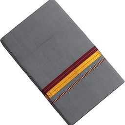Pure cotton Men's Single Dhoti-2.00 meter/Lungi/Mundus 2 Borders Set of 1-image-31