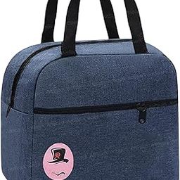 ArtSpark Lunch Bag – Insulated Travel Lunch Bags for Office with Side Pocket, Tiffin Bag with Strap, Multi Purpose Lunch Box Carrying Bag for Women, Men, Tiffin, (Blue)-image-92