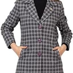 Winter Wear Casual Tweed Full Sleeve Womens Long Blazer's (4172)-image-27