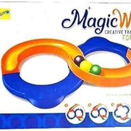 JAPSI Magic Way Creative Track for Kids, 8 Shape Infinite Loop Balancing Toy with 3 Bouncing Balls, Multicolour-12