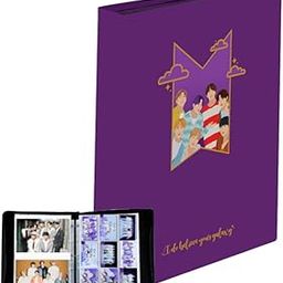 Careflection BTS Bora Whale A4 Photocard Binder Photo Album Book 3 Ring PU Leather Binder Refillable with 50 sleeves for Fujifilm Instax Mini Film/Polaroid Film/Kpop Photocard/Poster/Postcard-image-69