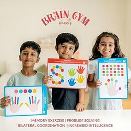 Little Minds at Work Brain Gym Worksheets for Kids 3-6 Years | Boost Bilateral Coordination, Hand-Eye Coordination & Cognitive Skills | Finger Exercises | Reusable Toddler Learning - 18 Activities-image-91
