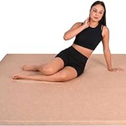 Feather Sleep Hyper Soft Latex Feel Mattress Topper with Premium Cover | Queen Bed Topper 72"x60" | 2" Padding | Topper for Back Pain & Neck Pain | Breathable Support | 10x Sleep Comfort, Beige-image-65