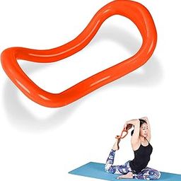 NOBILEA Silicone Yoga Circle Stretch Fascia Massage Workout Pilates Ring Fitness Home Gym Accessories, Purple-picture-11