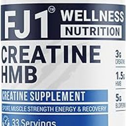 FJ1 WELLNESS NUTRITION Creatine HMB Powder | Fruit Fusion Flavour | Micronised Creatine Monohydrate | 122g, 33 Servings | Muscle Strength, Fast Recovery, Power & Energy | Pre Workout Supplement-image-92