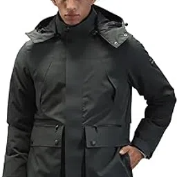 monte carlo Men Winter Jacket with Detachable Hood | Full Sleeves | Front Pockets | Solid Pattern | Warm & Stylish Parka Jacket For Men's-picture-24