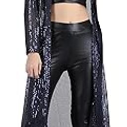 Women's Long Power Net Sequinned Shrug-image-15