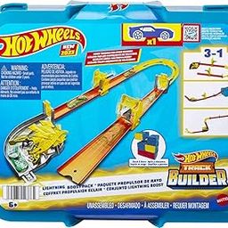 ​Hot Wheels® Track Set with 1 Hot Wheels® Car, 12 Track Boosting Components, Stackable Toy Storage Box, Lightning-Themed Track Builder Set​-19