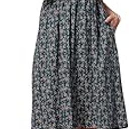 Maternity Zipless Feeding Dress for Women | 100% Cotton Pre & Post Pregnancy Floral Printed Dress for Pregnant Woman | Nursing Dress for Easy Breastfeeding for Mothers with Pockets-image-84