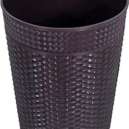 Kuber Industries Dustbin|Plastic Dustbin|Dustbins For Kitchen|Dustbin For Bedroom,Hall|Dustbin For Office|10 Litre Dustbin (Brown), Step-On-48