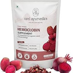 Neel Ayurvedics Hemoglobin Supplement | Boosts Iron & Hemoglobin | Natural Beetroot, Hibiscus & Prickly Pear | Energy & Immunity Support | Rich in Antioxidants (50 grams)-image-24