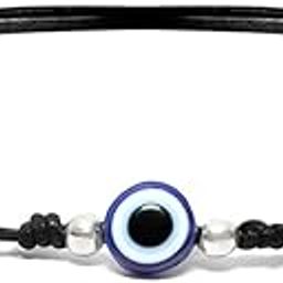 925 Silver Charm Adjustable Black Thread Anklet For Women's/Men/Unisex (Evil Eye Bead)-35