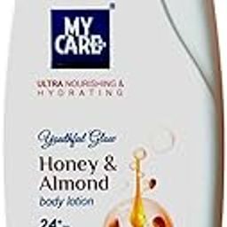 MY CARE PLUS Body Lotion |Hyaluronic acid 1.5% |Hydration | 24 hr. Moisture Protection | De- Tan Dark Spot reduction lotion | Almond oil , Virgin Coconut oil , Marine seaweed Extracts | Honey & Almond | Extra light & soft | 400ml-13