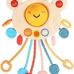 JBM ENTERPRISE Crab Baby Sensory Pull String Teether – Montessori Activity Teether for 6–18 Months – BPA-Free Silicone Grasping & Motor Skill – Cute Travel Toy for Infants, Toddlers, Boys & Girls-image-87