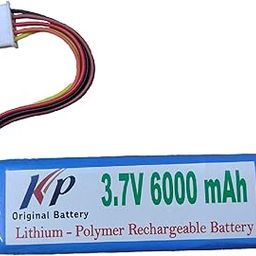 KP Original 5Pin JST Replacement Battery for Flip 3, Compatible with FLIP3 Gray, fits Part No P763098 03, GSP872693, 3.7V Li-Polymer 6000mAh Speaker Battery-2