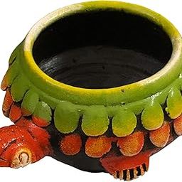 ShopMeFast Terracotta Handcrafted Decorative Bowl (Multicolour) (Dia.:7 Inches, H:3.5 Inches.) ,Solid-17