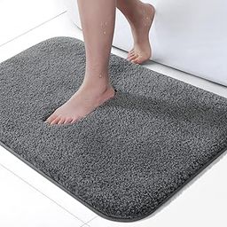 BARBET Bathroom Rugs Mat 60x40, Soft Absorbent Microfiber Bathmats, Non-Slip Plush Shaggy, Machine Wash Dry, Bath Mat for Bathroom Floor, Grey-13