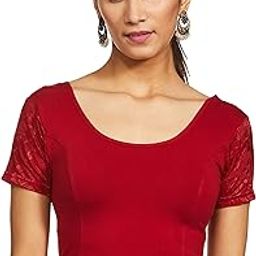 Women's Cotton Readymade Saree Blouse (Maroon, Free Size)-picture-53