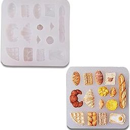 YellowCult Pinterest mini Bread Silicone Mold for Epoxy Resin Polymer Clay Table Living Room décor DIY Candles Baking Jewelry Keychain Cake Chocolate Mould Art Crafts Supplies Home Decoration-image-31
