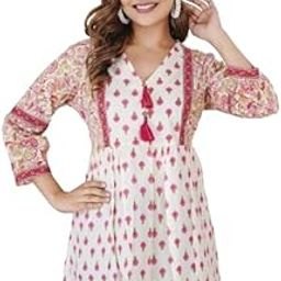 Women Printed 3/4 Sleeves V-Neck Cotton Regular Top (LH0184_P)-image-11