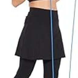 Women's High Rise Above Knee Active Skirt With Attached Skinny Tights-image-19